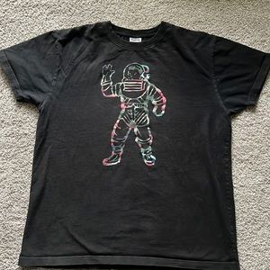 *USED* Billionaire Boys Club black T-shirt camo astronaut
